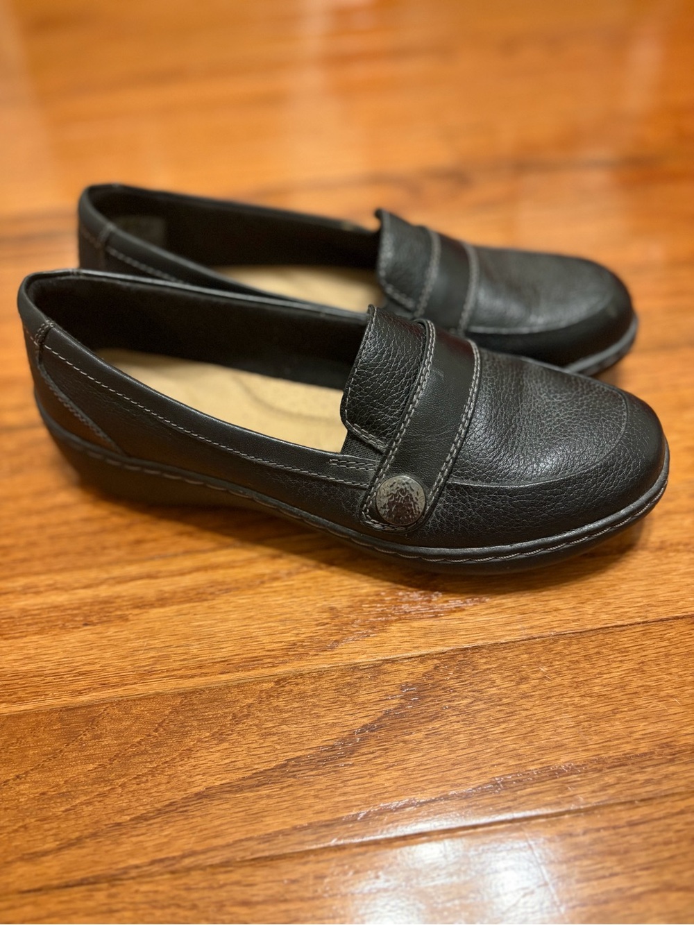 Clark’s| Womens Cora Daisy Loafers in Black size 7 - Picture 4 of 12
